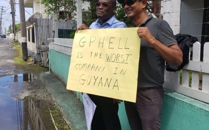 GPL’s inefficiency sparks mini-protest outside Minister’s office