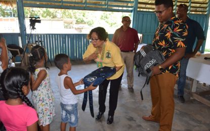 Sports gear and school supplies for Orealla Siparuta residents