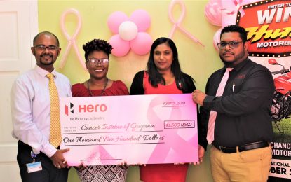 Hero Caribbean MotoCorp supports Cancer Institute via CPL 2019 promotion