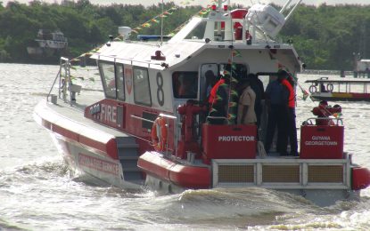 Ramjattan asks firemen to care boat like their wives -$280M firefighting vessel commissioned