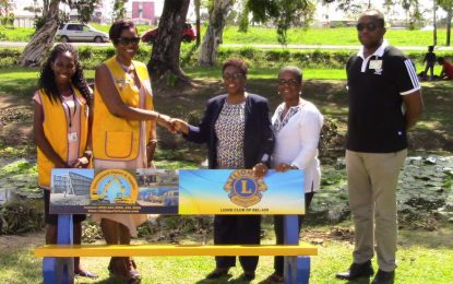 Lions Club of Belair and three corporate entities donate three benches to National Park
