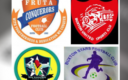 GFF Super 16 Cup Fruta Conquerors v Buxton United; New Amsterdam United v Buxton Stars tonight at BV Gr.