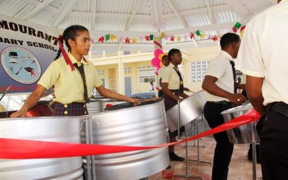 Ministry of Education donates steel pans to two Corentyne Secondary schools