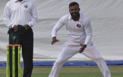 CWI Regional four-day cricket Guyana hold slim advantage at stumps on 2nd day