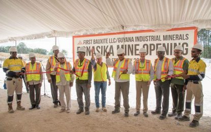 First Bauxite opens Bonasika Bauxite Project.