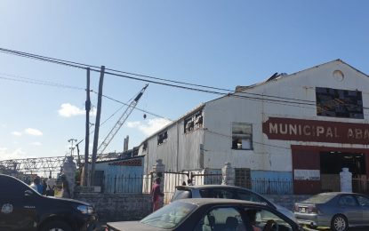 Crane crashes into Municipal Abattoir