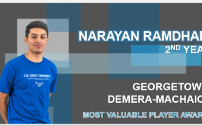 Narayan Ramdhani wins MVP Award