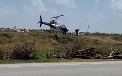 Brazilian detained after helicopter landed near seawalls