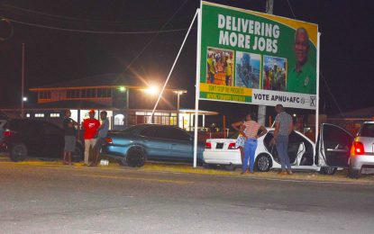 PPP/C, Coalition supporters guard ballot boxes overnight