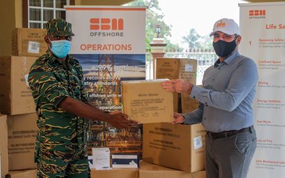 SBM Offshore donates gloves, masks to Civil Defence Commission