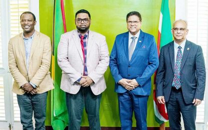 Guyana and Suriname to bridge countries, establish working committees on local content, etc. – Presidents Santokhi & Ali