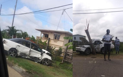 Five injured in Berbice five-vehicle smash-up