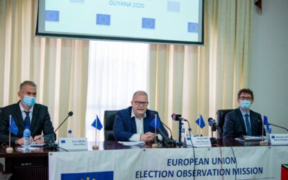 EU Observers urge Guyana to heed recommendations after contentious 2020 Elections