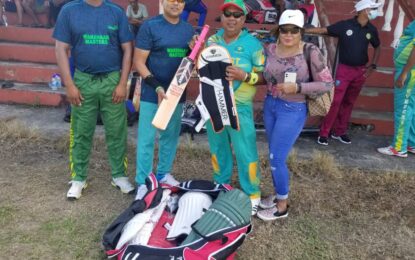 Rockaway Group of Companies presents cricket equipment to WCC