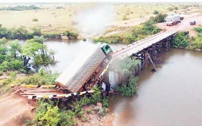 Driver to be charged for ruining ongoing emergency works to Lethem Main Access Bridge