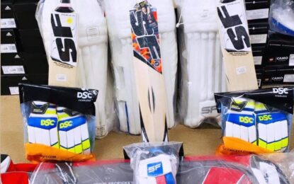 Option Group on board with “cricket gears for young and promising cricketers in Guyana” project