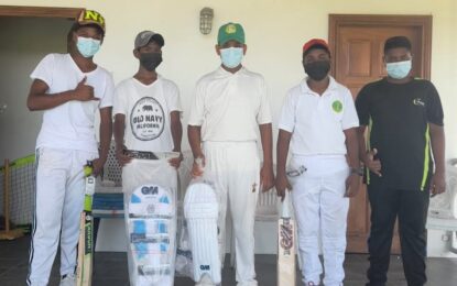 ‘Cricket gear for young and promising cricketers in Guyana’