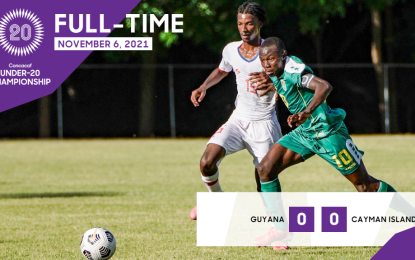 Guyana and Cayman battle to bruising 0-0 stalemate