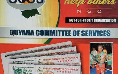 Guyana Committee of Services G$1M Raffle drawing Dec. 19 live on NCN at 11:00hrs