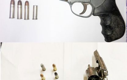 Two held as police seize guns, ammo