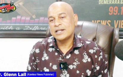 Glenn Lall knocks ‘visionless’ Guyanese leaders