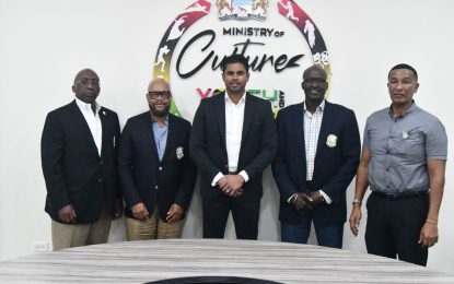 Pele FC Alumni Corp. ExCo Members pay a courtesy call to Minister Ramson Jr.