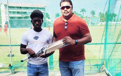 17-year-old Jadon Campbell benefits from Project “Cricket Gear for young and promising cricketers in Guyana”