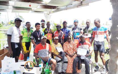 Crawford rides away with Asst Commissioner (ret’d) Eon Amsterdam’s 60th birthday cycle road race in Berbice