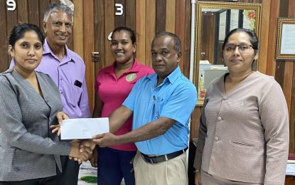 Gaffoors Industries Limited makes donation to the Guyana Cricket Board