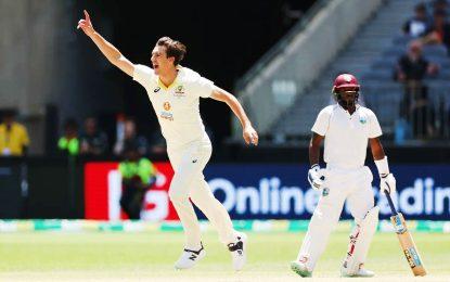 Australia’s Cummins bags 200th Test wicket as West Indies crumble