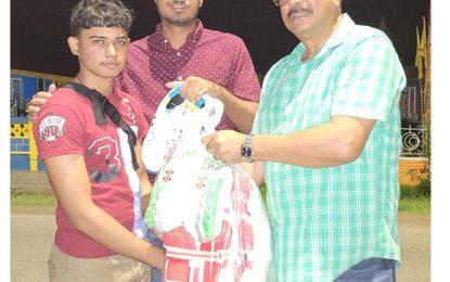 Another fourteen years old benefits from “Cricket Gear for young and promising cricketers in Guyana”