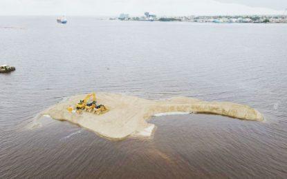 Vreed-en-Hoop Shore Base Inc. starts expansion of island in Demerara River