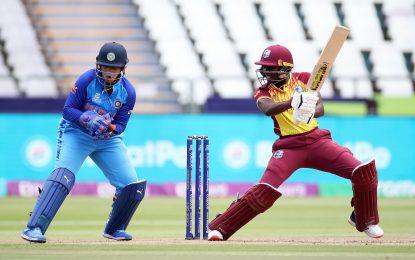 Taylor’s 42 in vain as Windies Women lose to India by six wickets and remain winless at World Cup