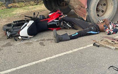 Biker dies after crashing into parked truck in Berbice