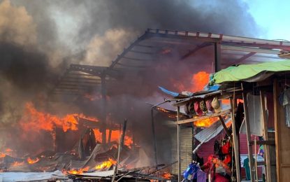 Parika Market destroyed by fire