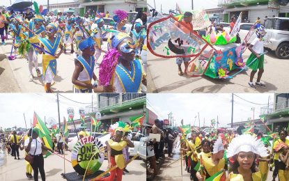 Children Mashramani parade lights up Linden