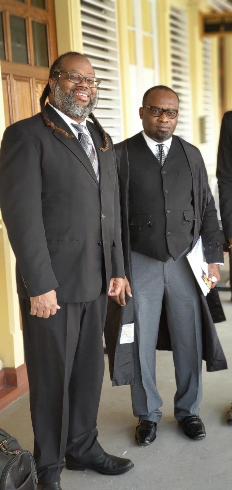 (At right) Senior Counsel Forde was joined by Canada based Guyanese Lawyer, Selwyn Pieters at the hearing of the election petition appeal.