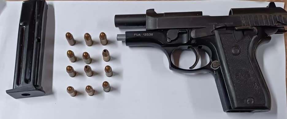 The illegal gun found by police