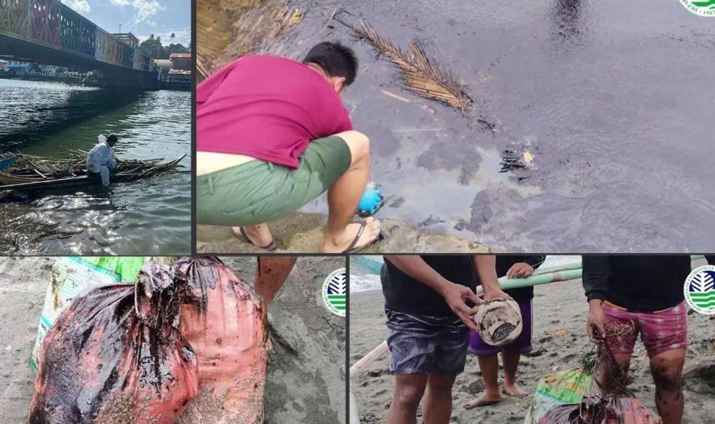 Scenes from the ongoing cleanup of Philippines oil spill (DENR photos)