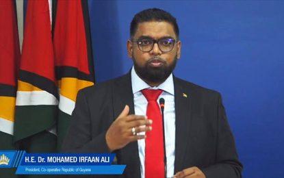 Pres. Ali wants Guyanese families to benefit from “business” in oil sector