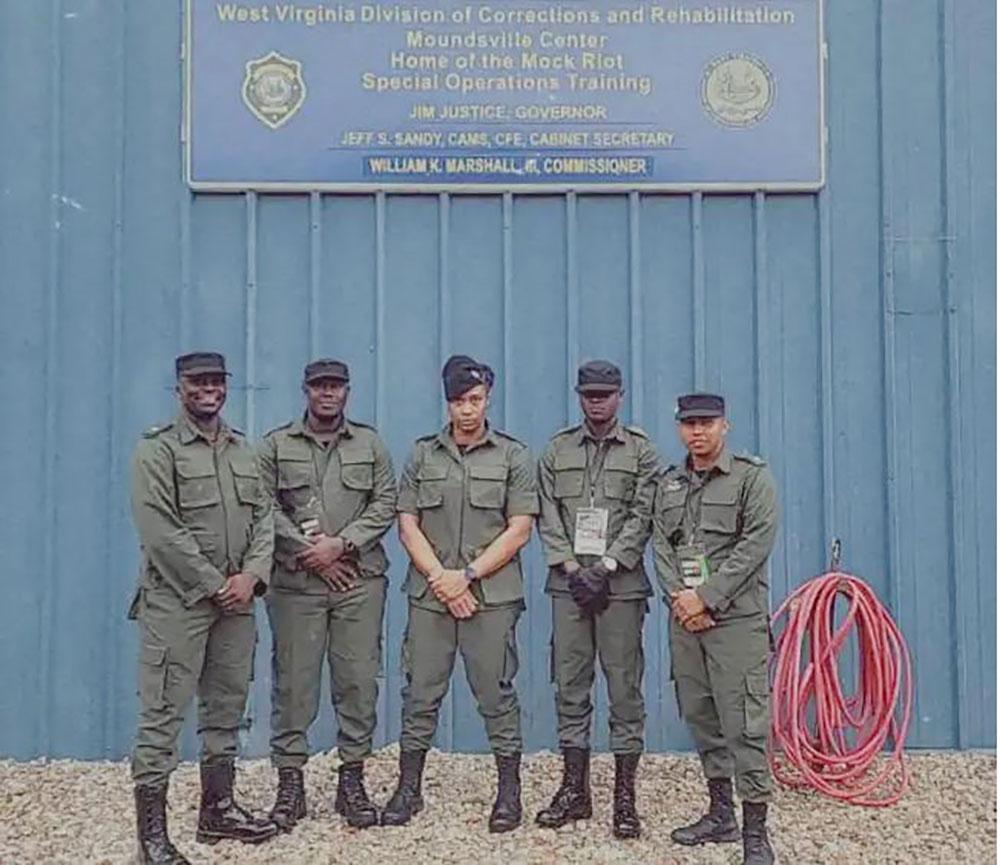 Officers of the Guyana Prison Service in their uniform (DPI)