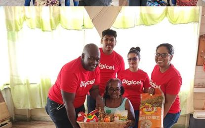 Digicel Guyana distributes food hampers to moms in need on Mother’s Day