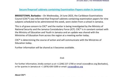 CXC exam papers stolen from school in Jamaica
