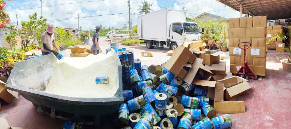 The Food and Drug Department destroying the milk in Guyana