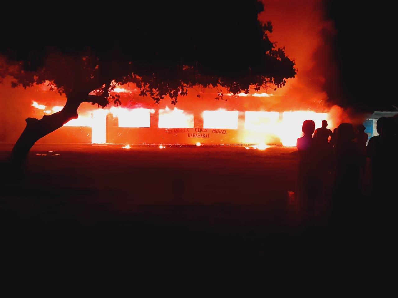 St. Angela girls’ hostel on fire