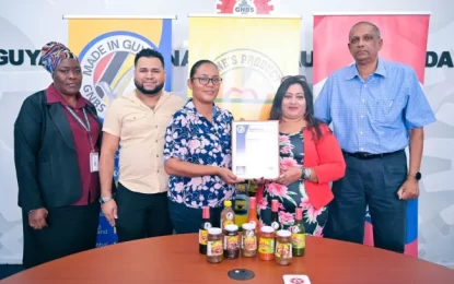 New agro-processor joins GNBS ‘Made in Guyana’ certification programme