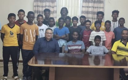 GCB President pays courtesy visit to LBI as National U-13 players as encampment ends