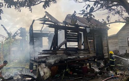 Bartica house destroyed by fire, Venezuelan woman arrested