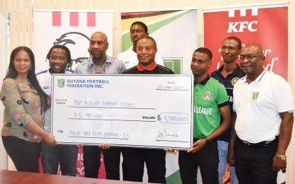KFC hands over spoils to top four finishers of the GFF Elite League