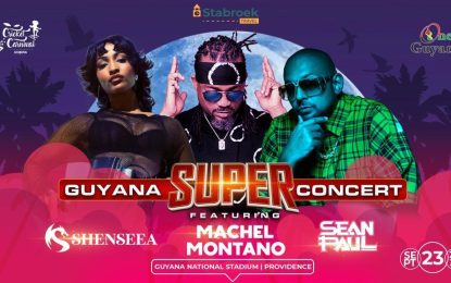 Machel Montano, Sean Paul, and Shenseea to headline Guyana Super Concert 2023